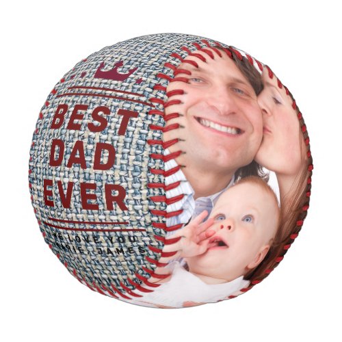 Personalized Custom Fathers Day Dad Photo Collage Baseball