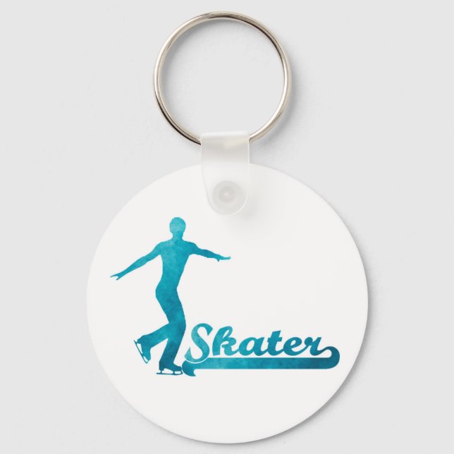 Personalized Custom Figure Skate Giftware Keychain (Front)