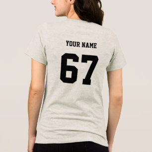 Personalized Custom First Last Name Sports Tri-Blend Shirt