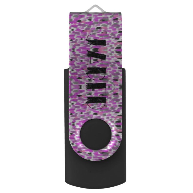 Personalized Custom Flash Drive Jaded (Back (Vertical))