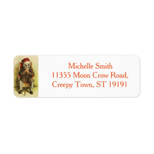 Personalized Custom Floral Sugar Skull Halloween L Label