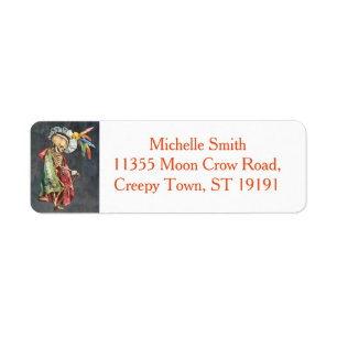 Personalized Custom Floral Sugar Skull Halloween L Label