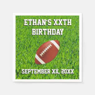 Personalized Custom Football Party Paper Napkins