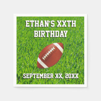 Personalized Custom Football Party Paper Napkins