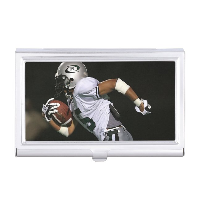 Personalized Custom Football Photo Sports  Business Card Case (Front)
