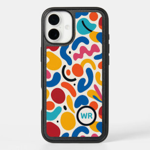 Personalized Custom Funky Retro Art Patter iPhone 16 Plus Case