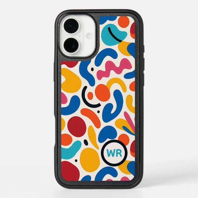 Personalized Custom Funky Retro Art Patter Otterbox iPhone Case (Back)