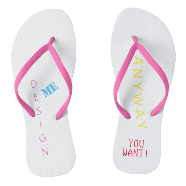 Personalized, custom, gift, beach, flip flops (Footbed)