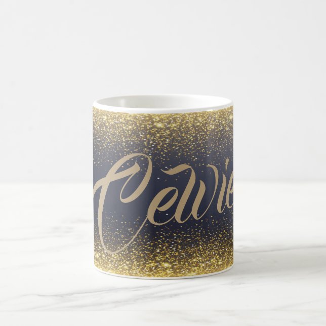 Personalized Custom Gold Glitter | Classic Mug (Center)