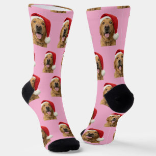 Personalized Custom Golden Retriever Christmas  Socks