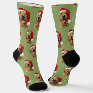 Personalized Custom Golden Retriever Christmas Socks