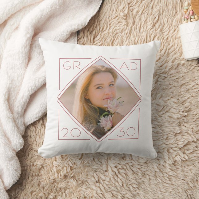 Personalized Custom Graduate Photo Keepsake Throw Pillow (Blanket)