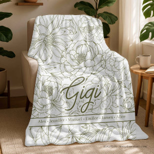 Personalized Custom Grandma Fleece Blanket
