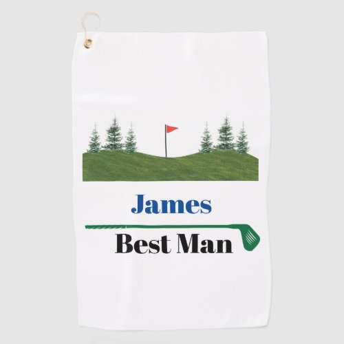 Personalized Custom Groomsmen Wedding Golf Towel