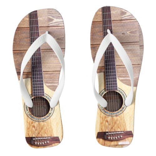 Personalized custom guitar flip flops