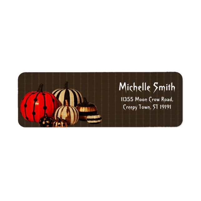 Personalized Custom Halloween Crow with Moon Label (Front)