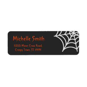 Personalized Custom Halloween Crow with Moon Label
