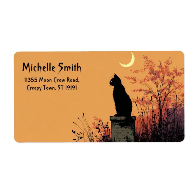 Personalized Custom Halloween  Label (Front)