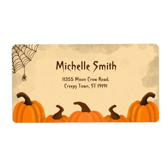 Personalized Custom Halloween  Label (Front)