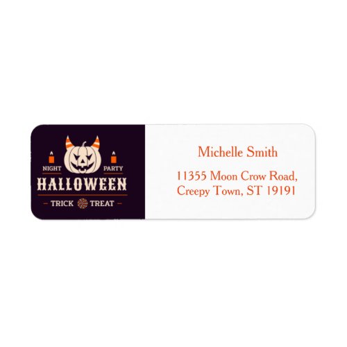 Personalized Custom Halloween Label