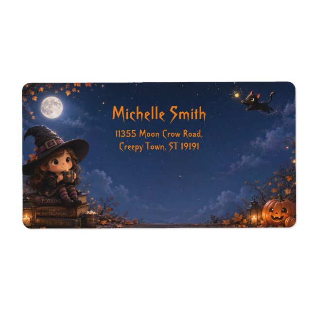 Personalized Custom Halloween  Label (Front)