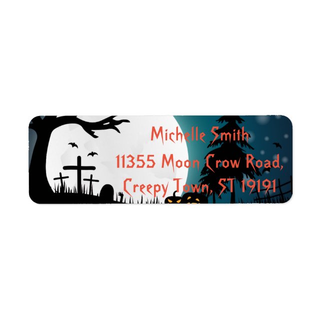 Personalized Custom Halloween Label (Front)