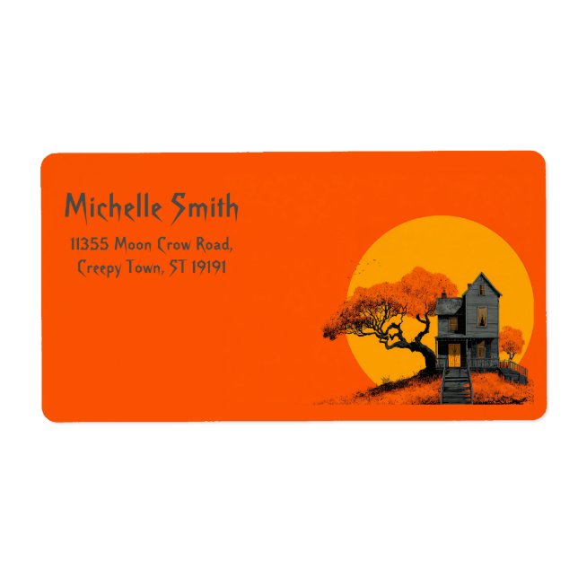 Personalized Custom Halloween  Label (Front)