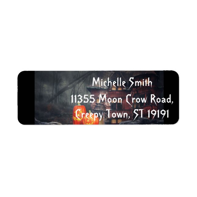 Personalized Custom Halloween Label (Front)