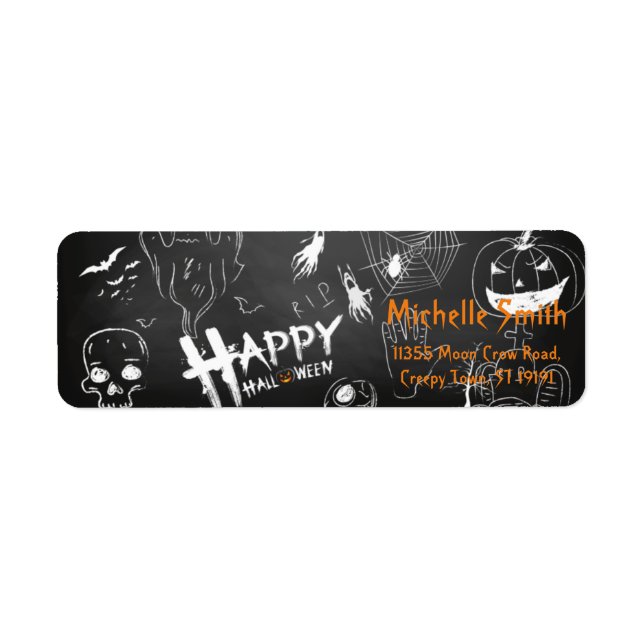Personalized Custom Halloween  Label (Front)