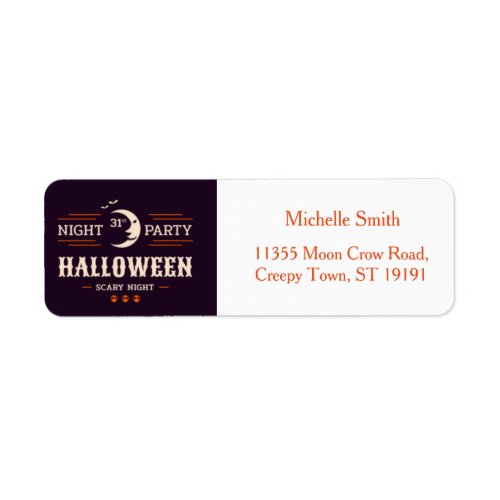 Personalized Custom Halloween Label