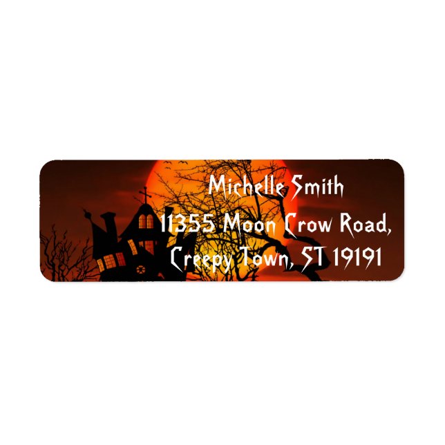 Personalized Custom Halloween Label (Front)