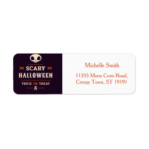 Personalized Custom Halloween Label