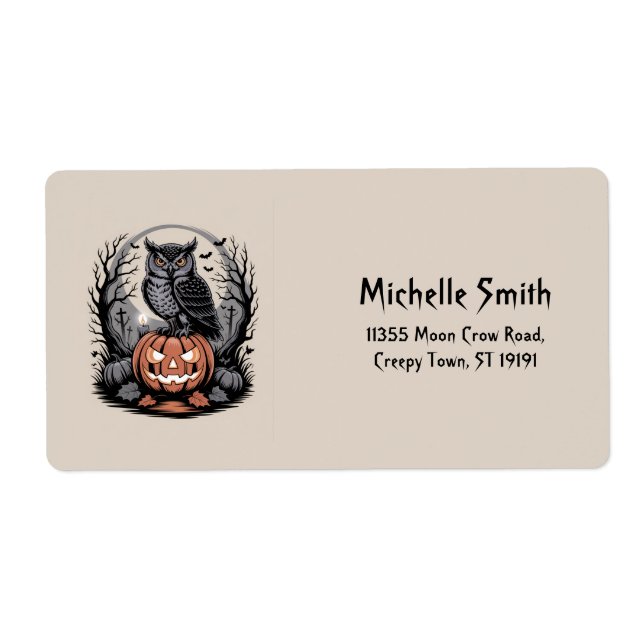 Personalized Custom Halloween  Label (Front)