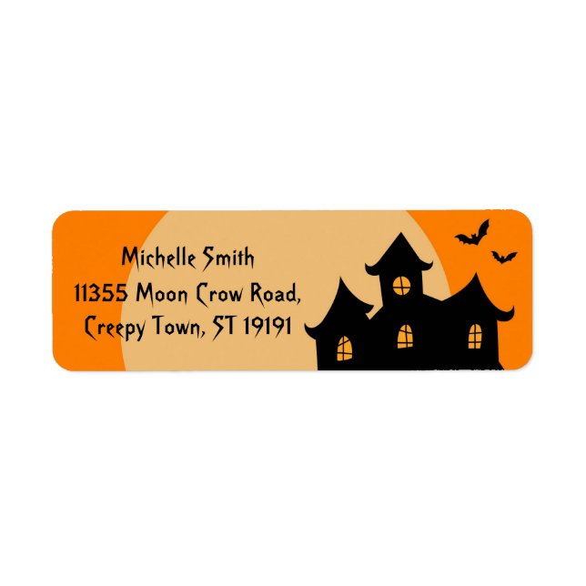 Personalized Custom Halloween Label (Front)