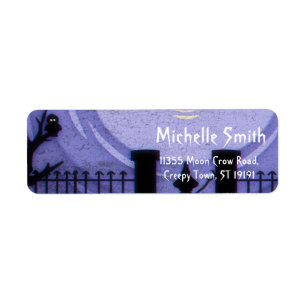 Personalized Custom Halloween Owl with Witch Label