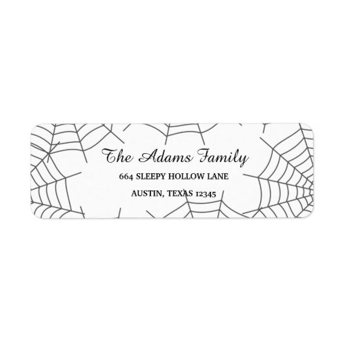 Personalized Custom Halloween Spiderweb Label