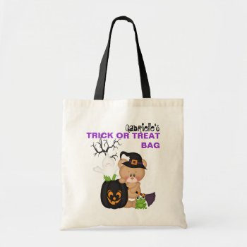 Personalized Custom Halloween Trick Or Treat Bag by Home_Sweet_Holiday at Zazzle
