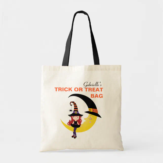 Personalized Custom Halloween Trick or Treat Bag | Zazzle