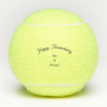 Personalized Custom Happy Anniversary Script Tenni Tennis Balls<br><div class="desc">Happy Anniversary Tennis Balls.  Couple Names.  Personalized.  Combo Font.</div>