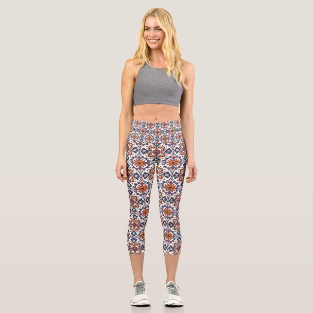 Personalized Custom High Waisted Yoga Capris (Front)