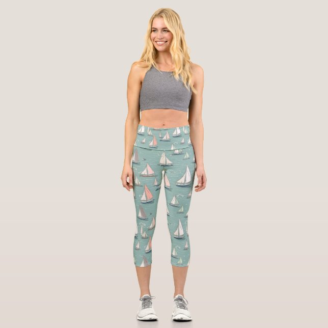 Personalized Custom High Waisted Yoga Capris (Front)