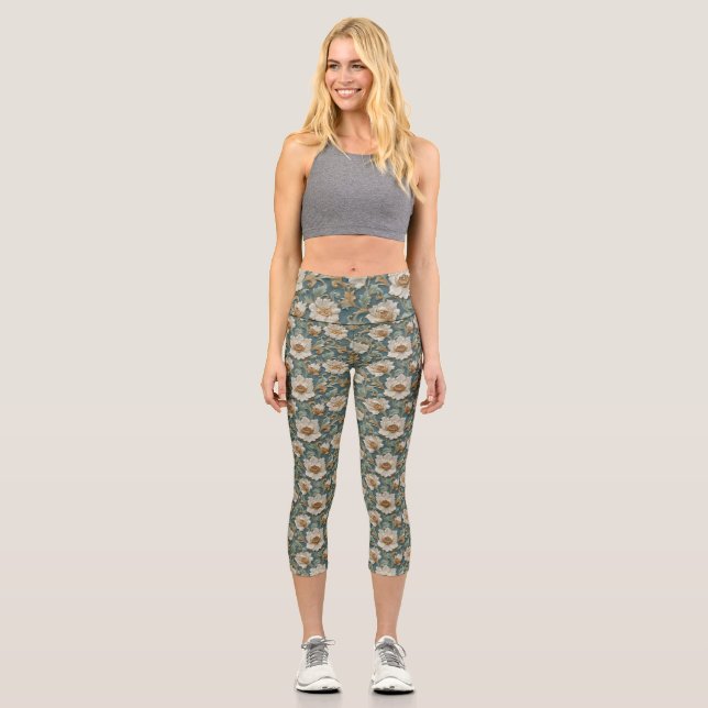 Personalized Custom High Waisted Yoga Capris (Front)