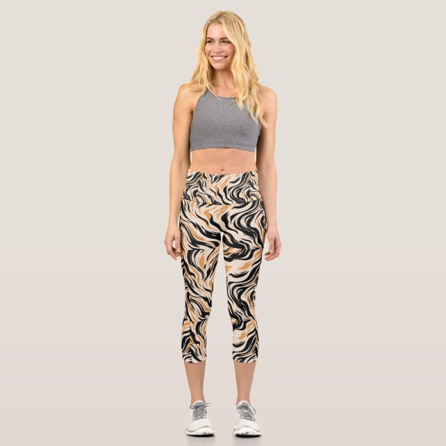 Personalized Custom High Waisted Yoga Capris (Front)