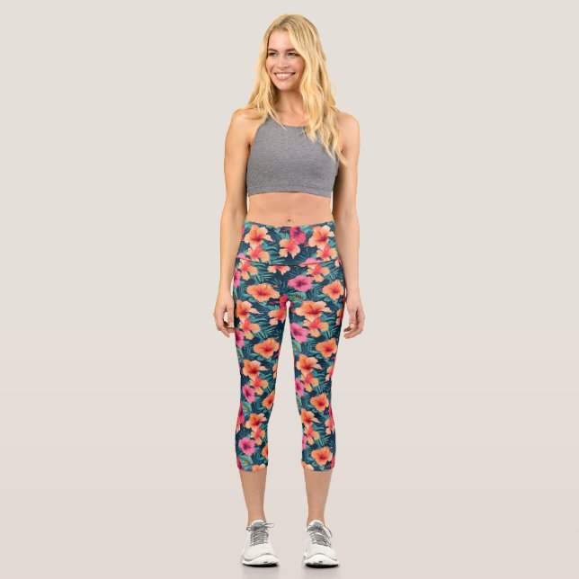 Personalized Custom High Waisted Yoga Capris (Front)