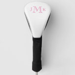 Personalized Custom Hot Pink Monogram Driver Golf Head Cover at Zazzle