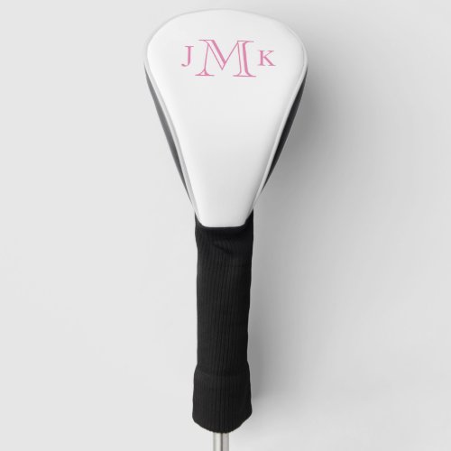 Personalized Custom Hot Pink Monogram Driver Golf Head Cover