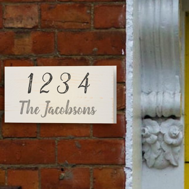 Personalized Custom House Number & Last Name Wooden Box Sign (Creator Uploaded)