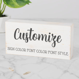 Personalized Custom House Number & Last Name Wooden Box Sign