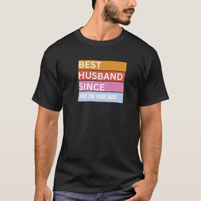 Personalized Custom Husband Wedding anniversary T-Shirt (Front)