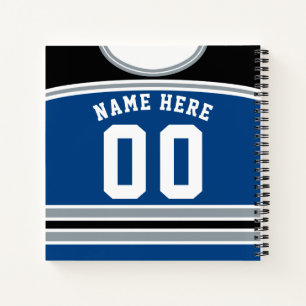 Personalized Custom Ice Hockey Jersey Notebook
